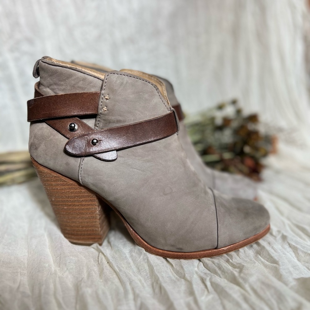 Rag & Bone Harrow Suede Heeled Ankle Boot Size 39.5